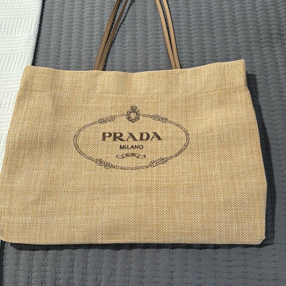 Prada beach tote bag